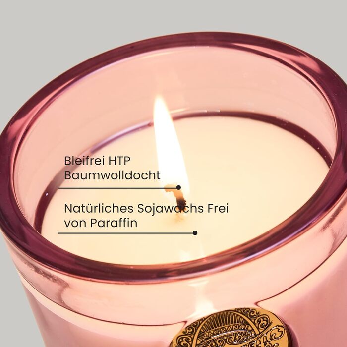 Ароматна свічка M&SENSE Лісова хатина, ароматичні свічки у склянці, натуральна соєва свічка, час горіння 55 годин, подарункові свічки для жінок та чоловіків, подарункова свічка (жасминовий гірлянда, 260 г)