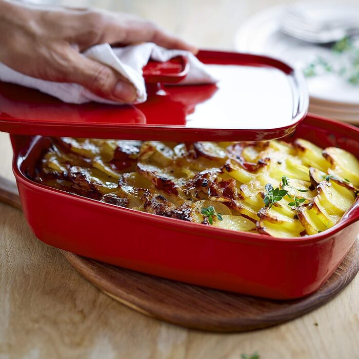 Кришка від форми для запікання прямокутна 30,5 x 22,5 x 3, бежева Emile Henry