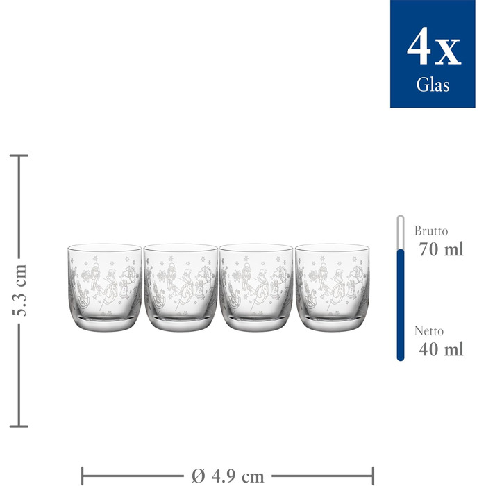 Набор из 4 рюмок 40 мл Toy's Delight Villeroy & Boch