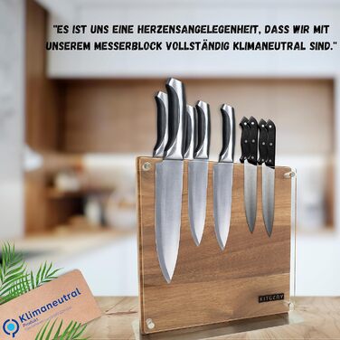 Магнітний тримач ножа із захисною лінзою і елегантний блок ножів KITGENY