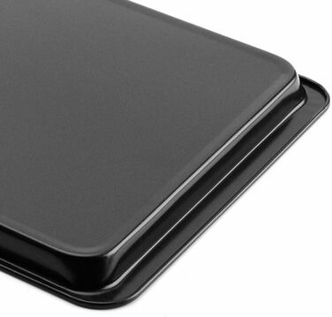 Прямокутне деко, корпус духовки з вуглецевої сталі з антипригарним покриттям, підходить для випікання різних страв (чорний)