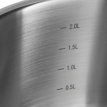 Набір каструль з нержавіючої сталі зі скляними кришками, 4 предмети Klamer