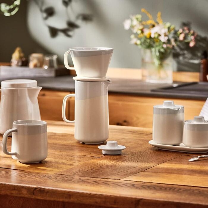 Кавник 700 мл, з фільтром для ручного заварювання, керамічний, білий Tchibo