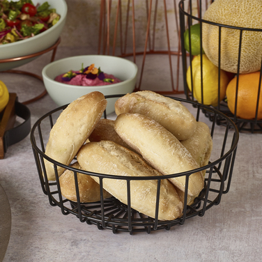 Корзина 25*10 см, черная, металлическая, GenWare