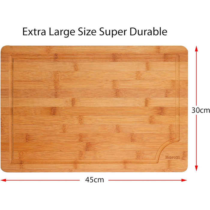 Дошка обробна 45 x 30 x 2 см бамбукова Harcas