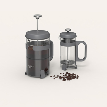 Френч-прес BergHOFF LEO, скляний у металевій підставці, 800 мл