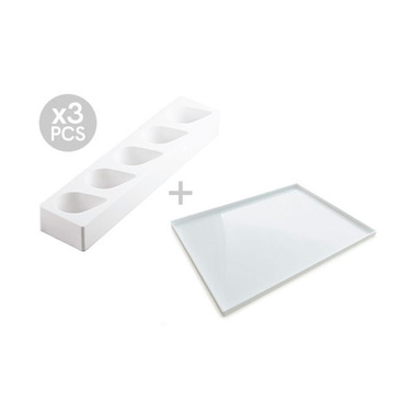 MULTIFLEX DROP 125/3 Форма силіконова 80 x 51 h45 ml  - 3 форми + 30x40 трей