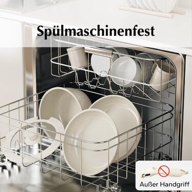 Набор посуды со съемными ручками 16 предметов бежевый Redchef