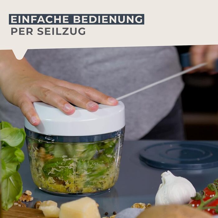 Мульти-подрібнювач зі шківом, прозорий контейнер для збирання продуктів з кришкою Fackelmann