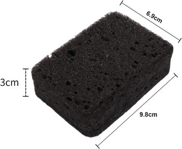 Набір губок для миття посуду 3 шт. 6,9 х 9,8 см чорний Okaywork