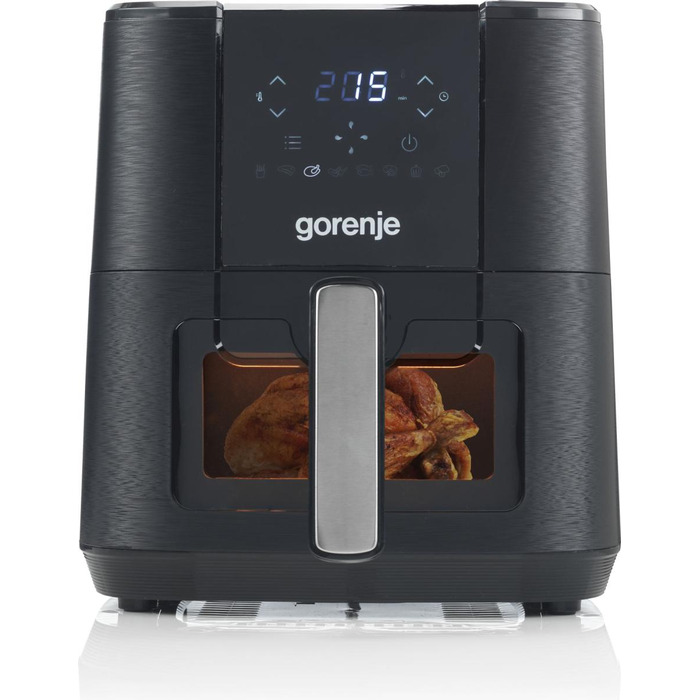 Gorenje Мультипечь 1350Вт, чаша-5.4л, сенсорное управл., 8 авто. программ, пластик+металл, черный