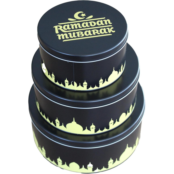 Банки для цукерок KAMACA 1,2 л Набір із 6 банок для цукерок з кришками Герметичний диспенсер для зберігання, придатний для миття в посудомийній машині, у вінтажному стилі для солодощів, кукурудзяних пластівців, печива та іншого (Набір із 3 банок на Рамада