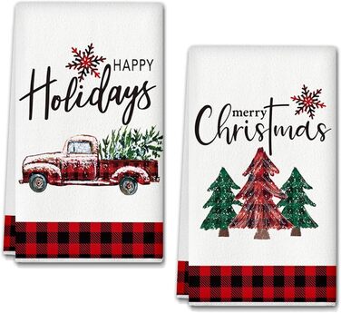 Набор из 2 рождественских кухонных полотенец 43 x 66 см LUYANFX