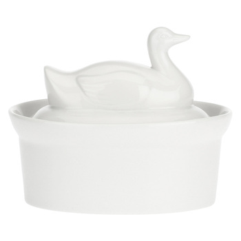 Форма для запікання з кришкою DUCK La Porcellana Bianca TERRINE, порцеляна, 16 x 11 см