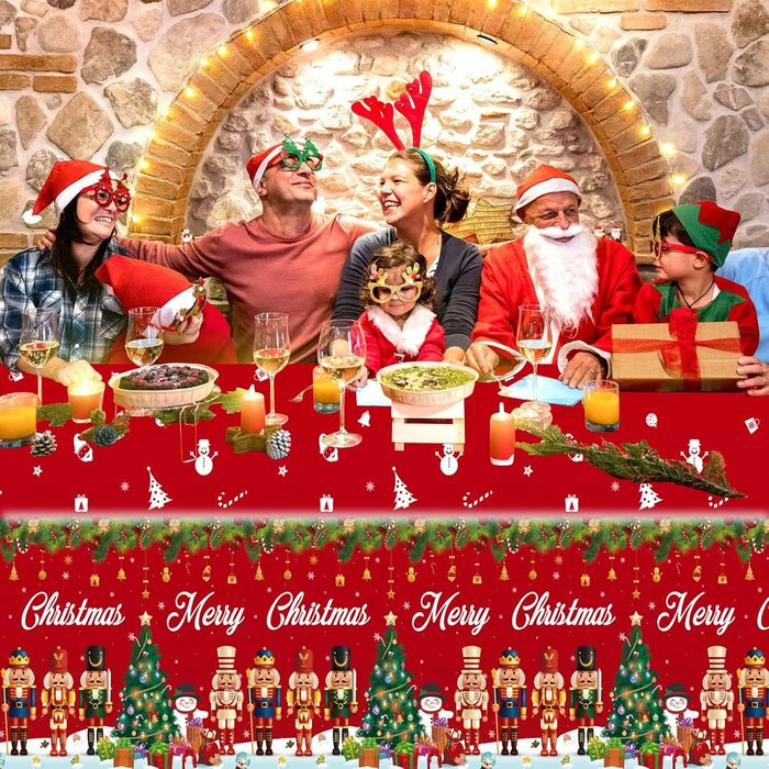 Різдвяні скатертини, одноразова 137 x 274 см POPOYU