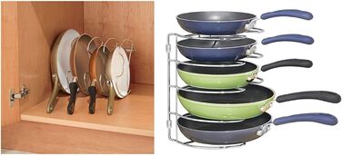 Органайзер для посуду 28 см, 5 полиць, хром iDesign