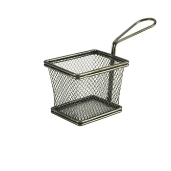 Корзинка 12,5х10х8,5 см, прямоугольная черная, GenWare