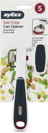 Відкривачка Zyliss Strong Boy 2, ABS, TPE, нержавіюча сталь, нейлон, посилений ПВХ, сірий, 23 x 5 x 4 см, E46145 (консервний нож з безпечним краєм)