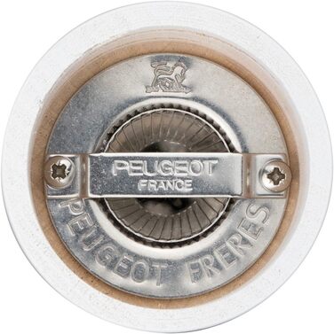 Млин для перцю Млин для солі Таїті 20 см Дует Перець Кришталева сіль - Класичне регулювання помелу - Виготовлено з деревини, сертифікованої PEFC - Французьке ноу-хау - Чорно-білий Набір млинів з матовим перцем Білий/Чорний