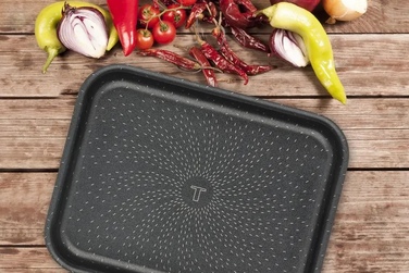 Tefal Деко прямокутна, 19 х 25 см, алюміній, чорний