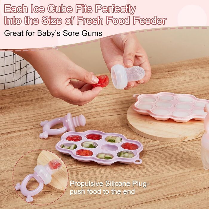 Набір силкіконових ніблерів для дітей та формочки для морозива btrfe