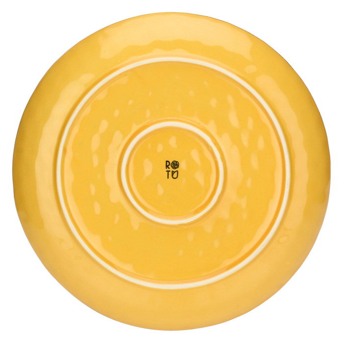 Блюдо сервировочное круглое Rose&Tulpani Milano CONCERTO OCRA, керамогранит, охра, диам. 32 см