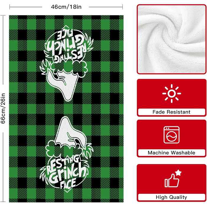 Набір з 4 різдвяних кухонних рушників 45 x 65 см, набір Y Ohok