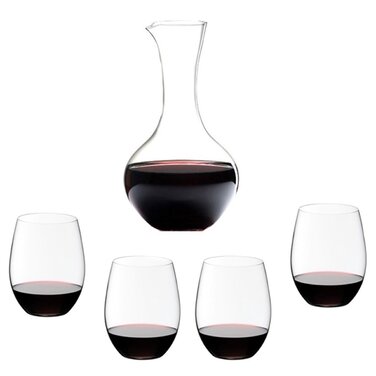 Декантер і набір келихів, 5 предметів, безсвинцевої кришталь, O Wine Tumbler Riedel