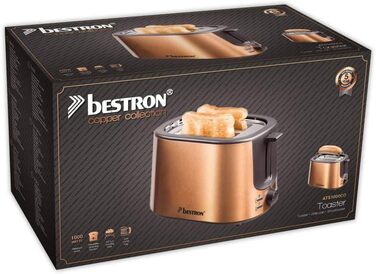 Тостер з 2 камерами для обсмажування 1000 Вт Copper Single Bestron