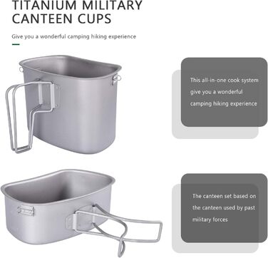 Набір посуду для військових, титан iBasingo
