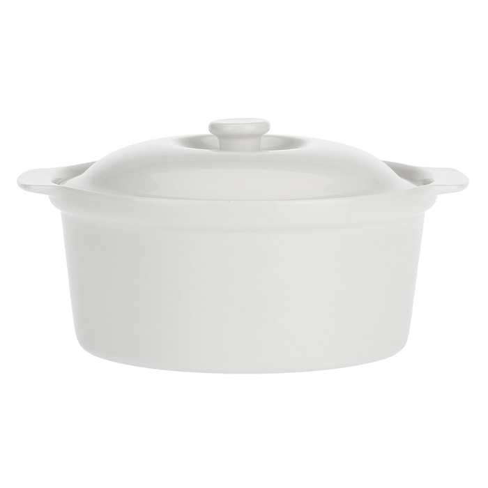 Каструля з кришкою, порцеляна, діамтр 28 см La Porcellana Bianca CORTONA