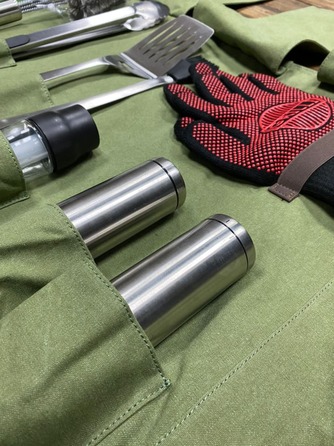 Сумка-органайзер для аксесуарів барбекю зелена GRILLI