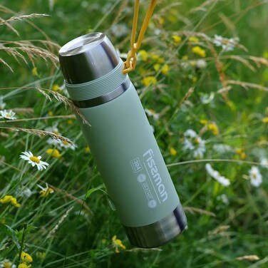 Термос Fissman 600 мл колір світло-зелений нержавіюча сталь (9877)