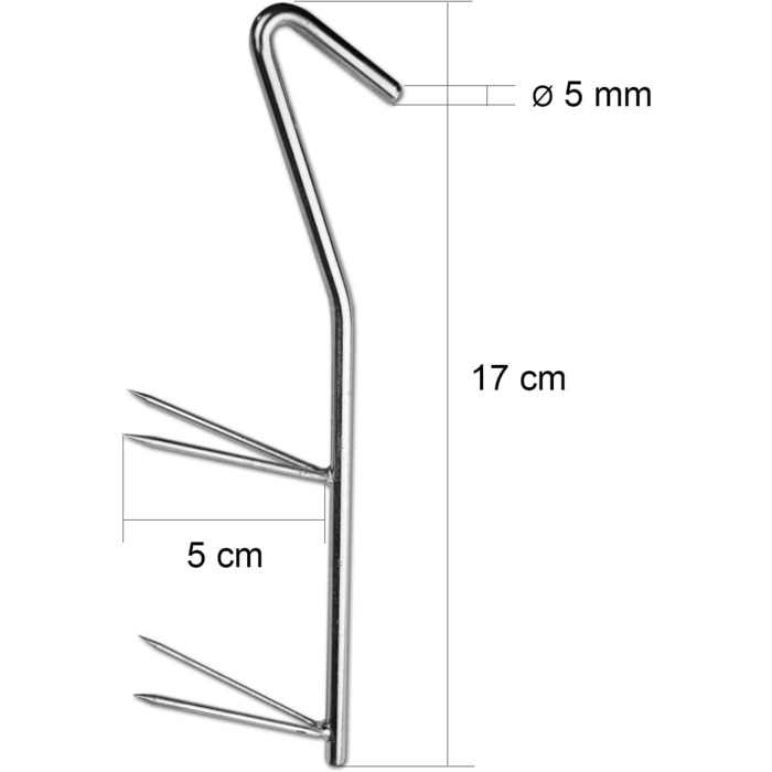 Набір гачків для коптильні 10 шт 17 см A&N