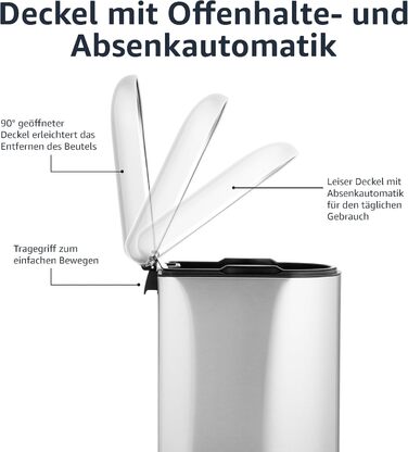 Сміттєвий бак 10 л Amazon Basics