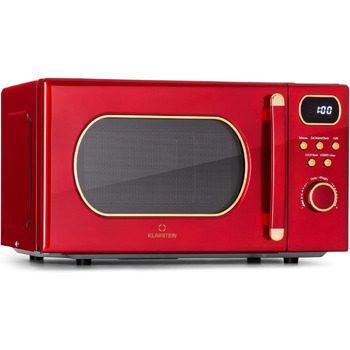 Мікрохвильова піч з грилем 3-в-1, 800 Вт, червоний Julieta Klarstein