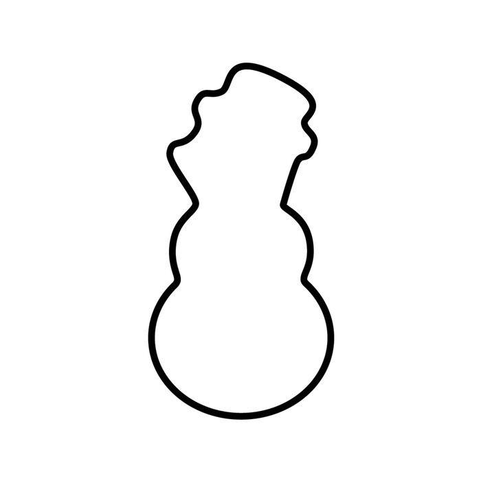 Формочка для печива металева Сніговик 7 см Kaiser