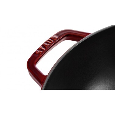 Вок зі скляною кришкою 30 см, гранат Staub