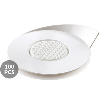 SET 100 WHITE TRAYS - ROUND ø86 MM Подложка