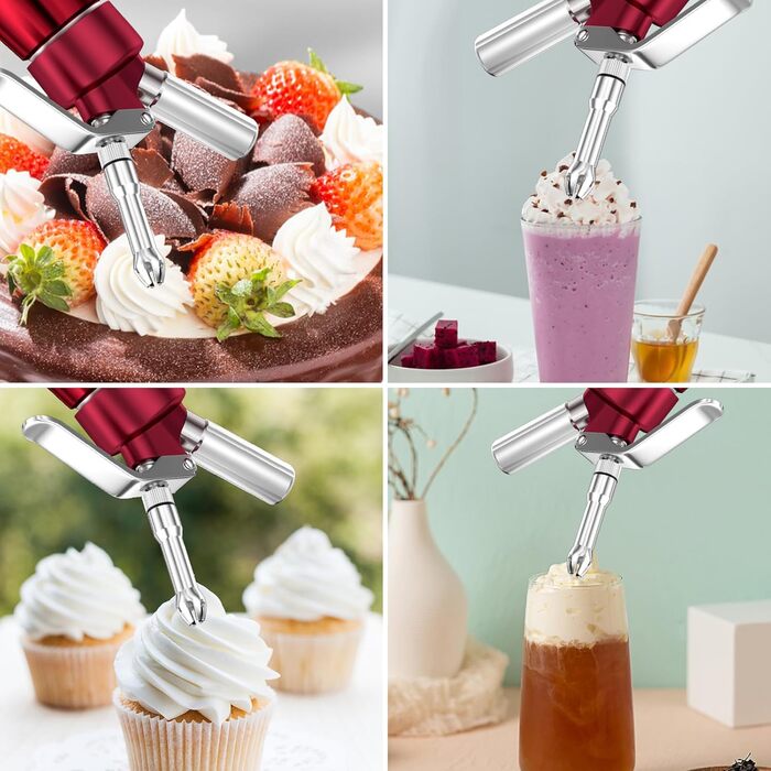 Диспенсер для вершків 500 мл червоний Newaner