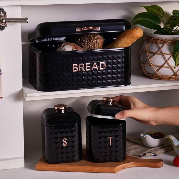 Контейнер для хранения 3 шт. черный KARACA