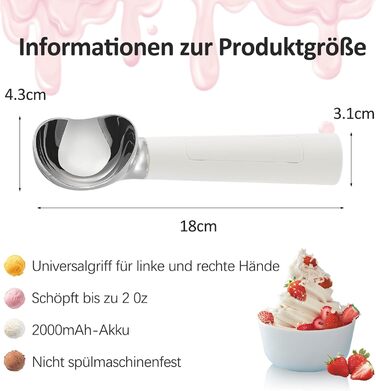 Електрична ложка для морозива 18 см WIOONI