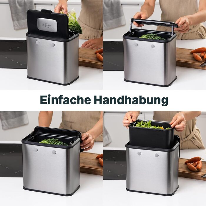 Контейнер для кухонного мусора 4 л с крышкой Silberthal