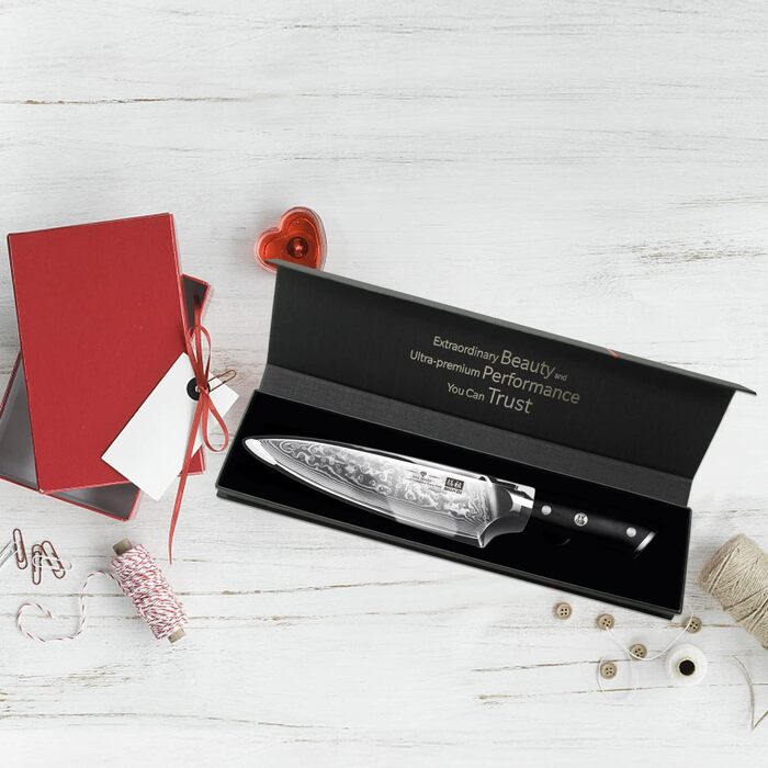 Поварской нож 20 см, дамасская сталь PRO SHAN ZU