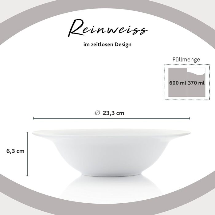 Набір тарілок для пасти на 4 персони Sänger