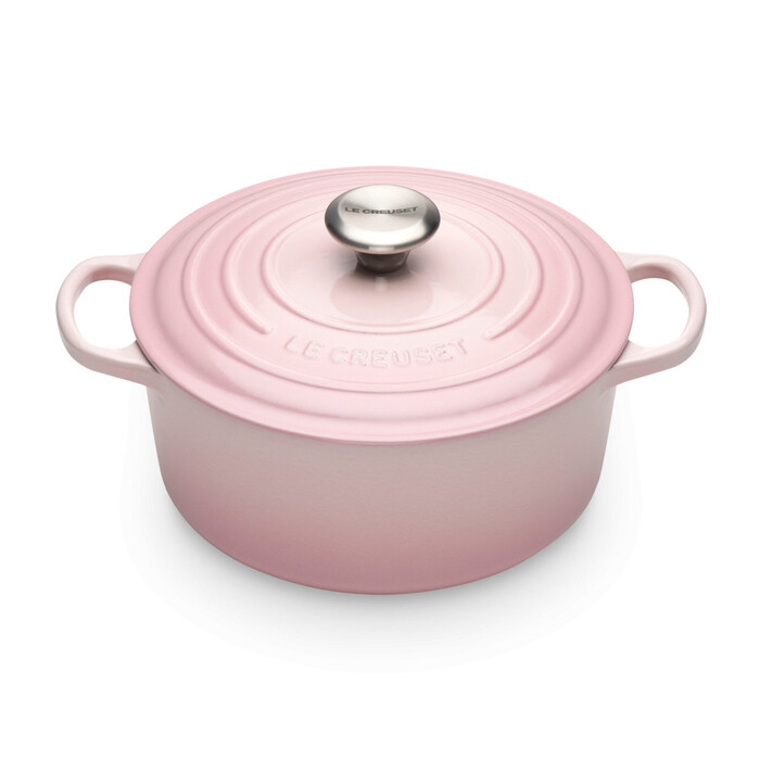 Кастрюля круглая 4,2 л розовая Shell Pink Le Creuset