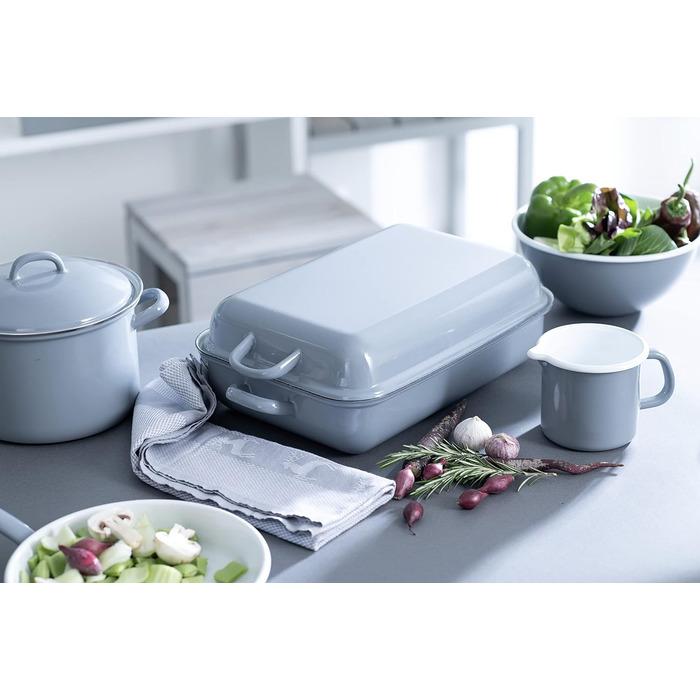 Горщик з дзьобом 10 0,75 л, Country Special Edition Flora, діаметр 0,75 літра, висота емалі, індукційна (12 см, сірий), 0039-070