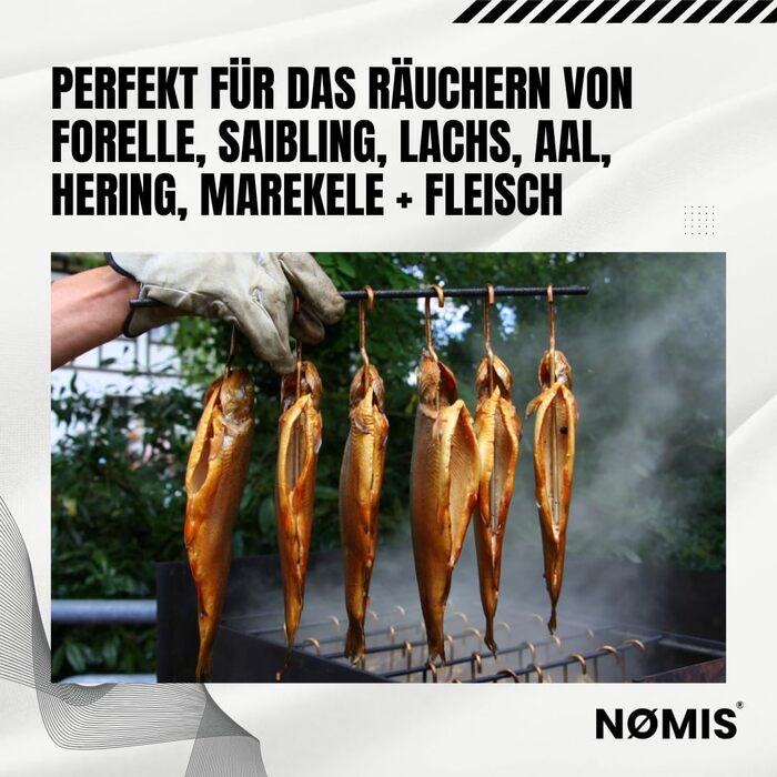 Набір гачків для коптильні з нержавіючої сталі 18 шт 21 см NØMIS