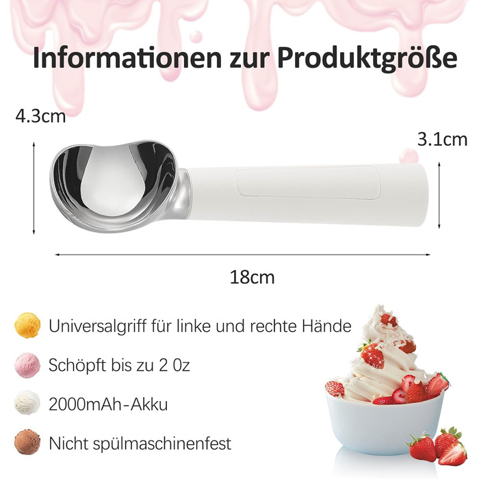 Електрична ложка для морозива 18 см WIOONI