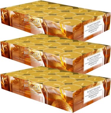 Ароматизованих чайних свічок 3x30 шт. ароматизовані свічки багато ароматів на вибір висота 1,5 см, Ø 3,5 см (різдвяний аромат, 3 x 30 шт. у упаковці), 90